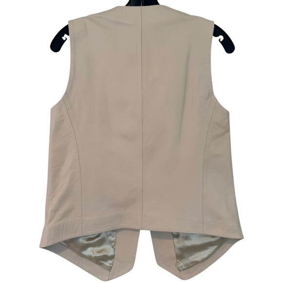 NWT By Malene Birger Simonse Leather Vest Cream DE 36 / US 6 Minimal Suiting - Picture 6 of 12